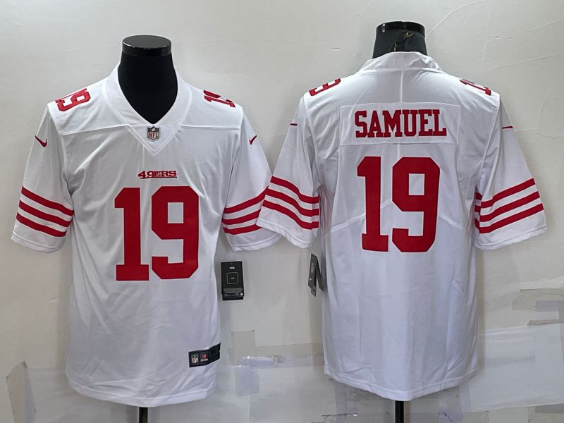Men San Francisco 49ers 19 Samuel White New 2022 Nike Limited Vapor Untouchable NFL Jersey